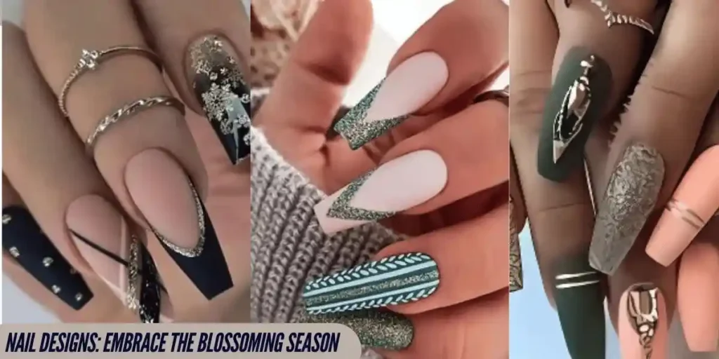 This emage showing a Spring 2024 Coffin:_ymgfr9c3f4= Nail Designs: Embrace the Blossoming Season