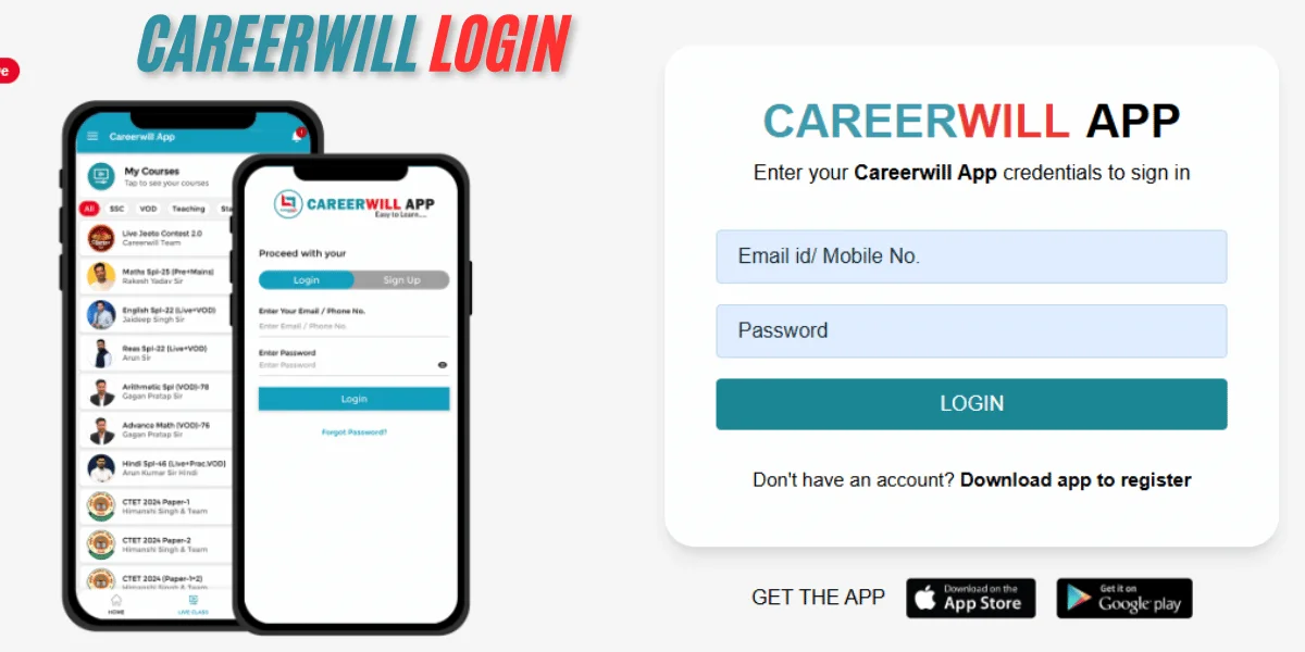 This imaghe showing a Careerwill Login